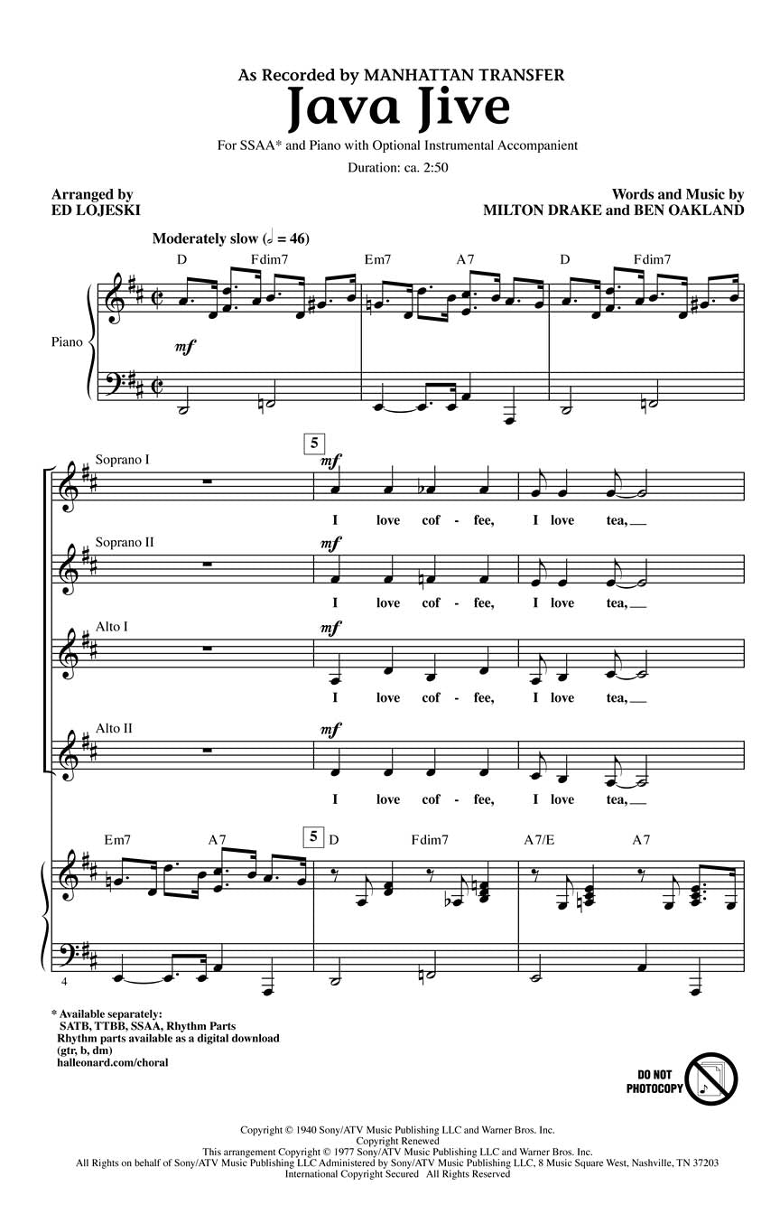 Java Jive - sample page 1
