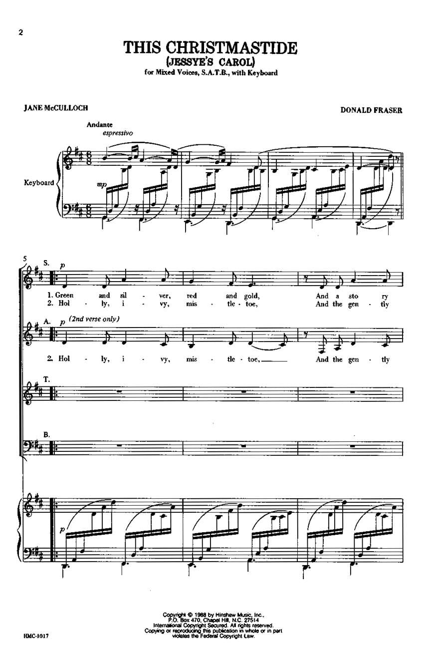 This Christmastide (Jessye's Carol) - sample page 1