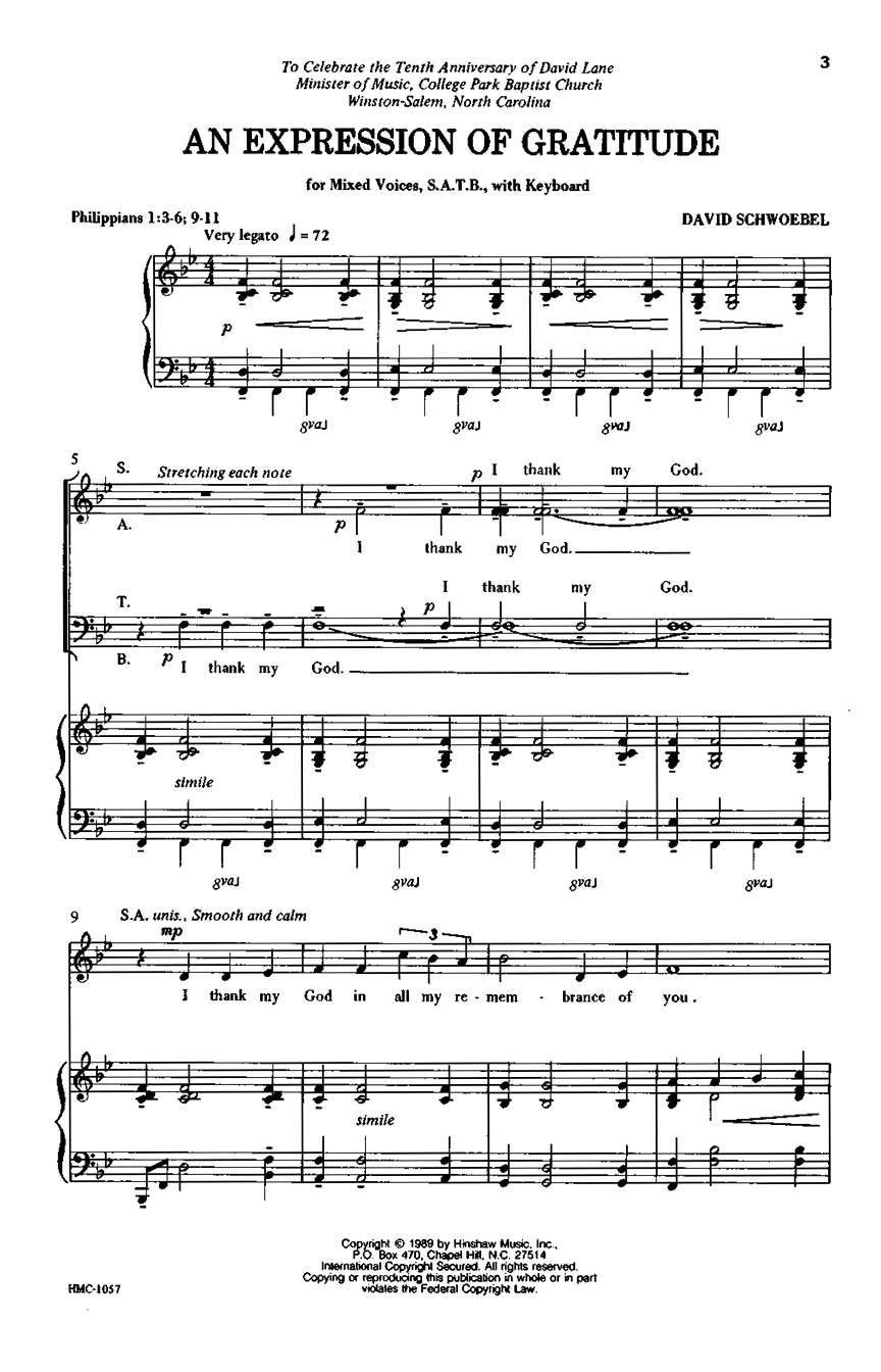 An Expression of Gratitude - sample page 1