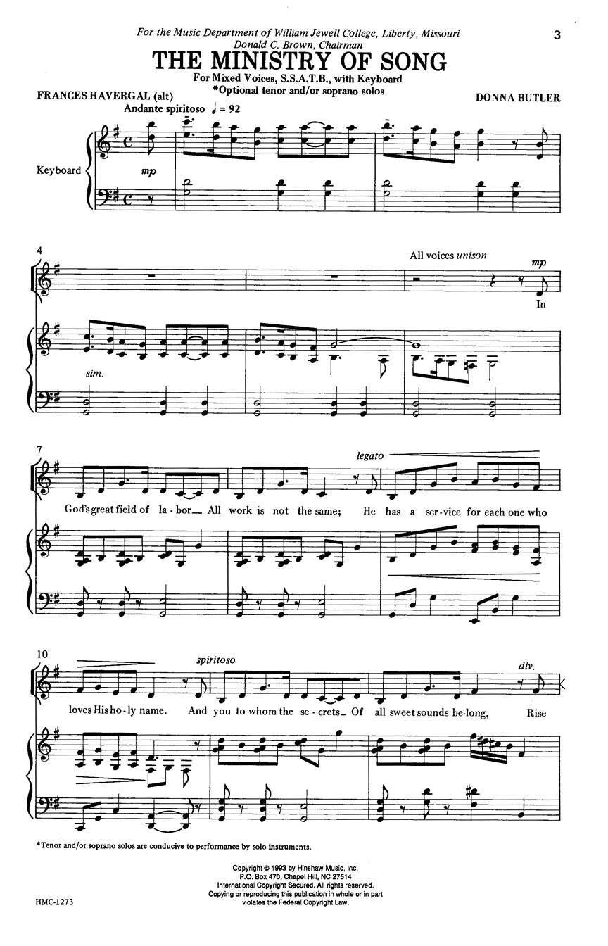 The Ministry of Song - sample page 1