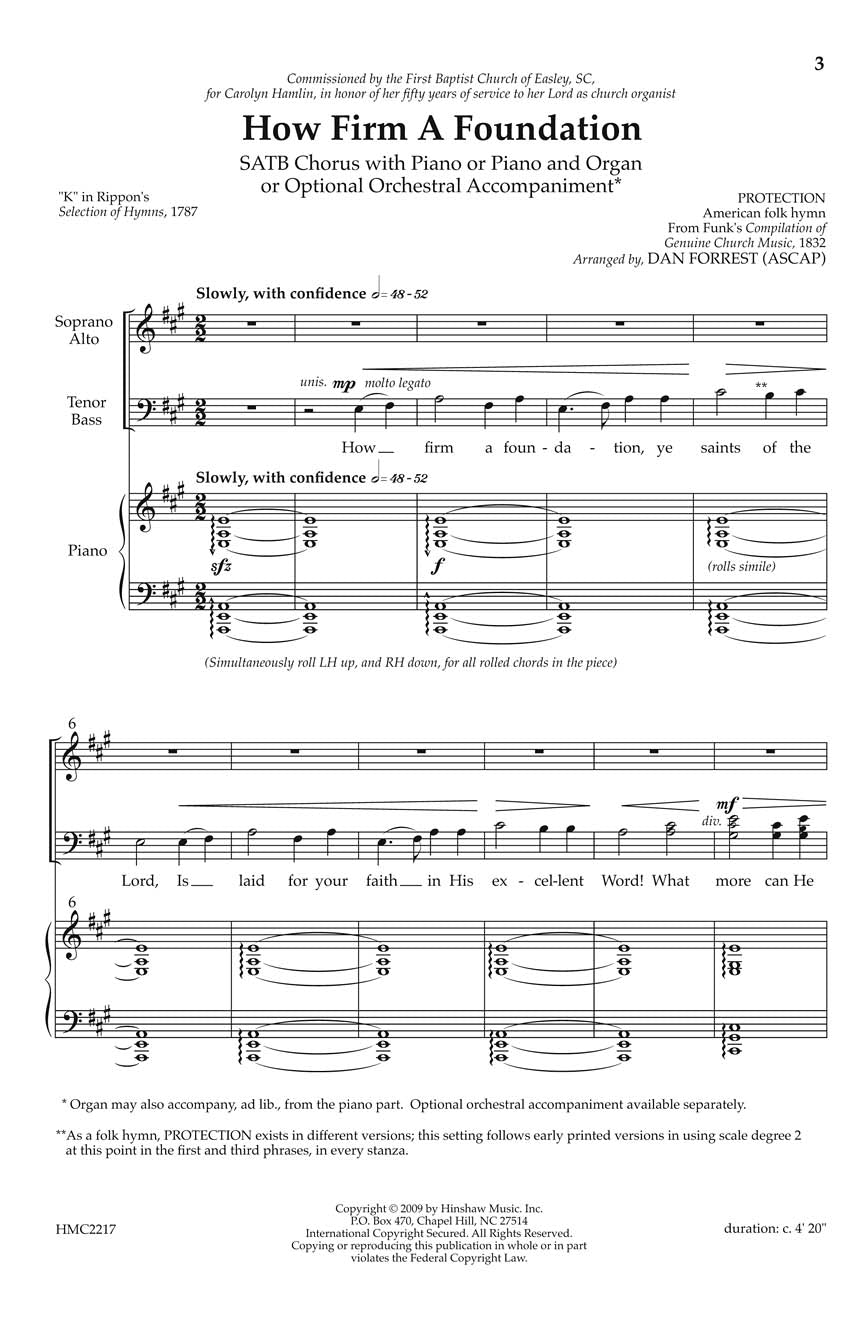How Firm a Foundation - sample page 1