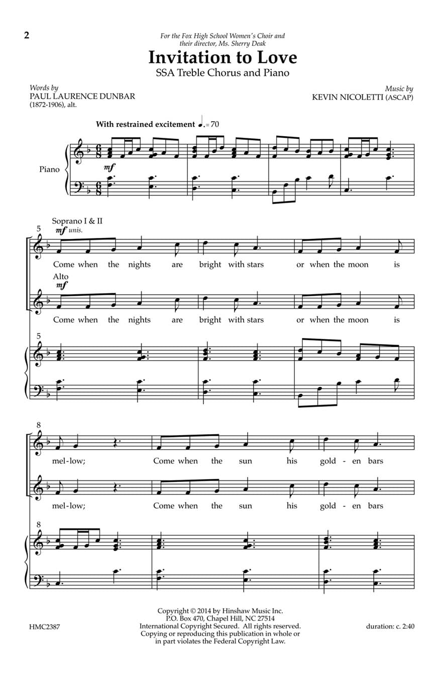 Invitation to Love - sample page 1