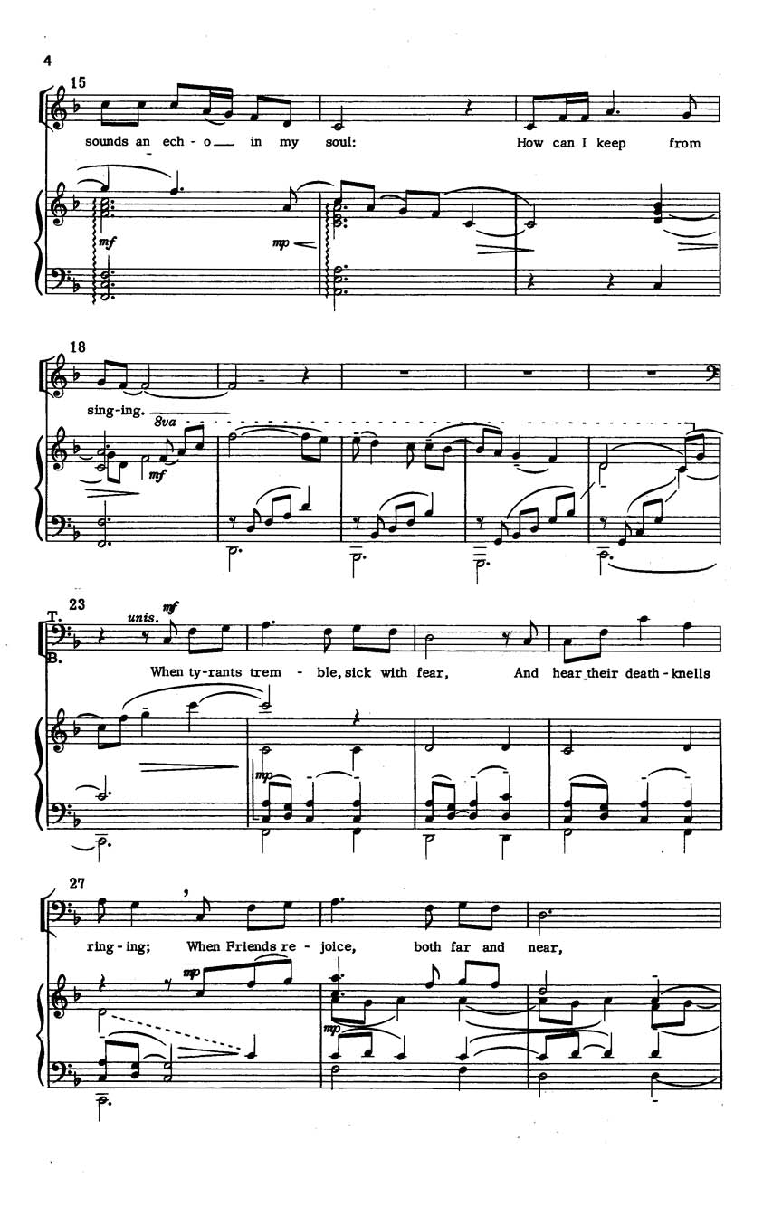 How Can I Keep from Singing? - sample page 2