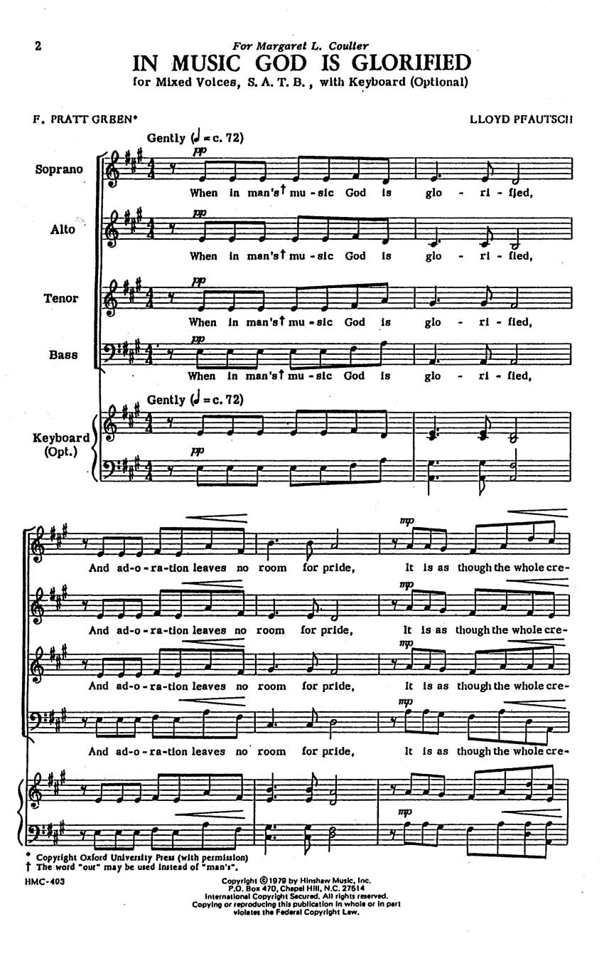 In Music God Is Glorified - sample page 1