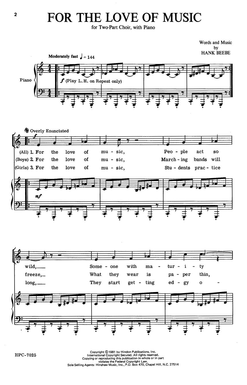 For The Love Of Music - sample page 1