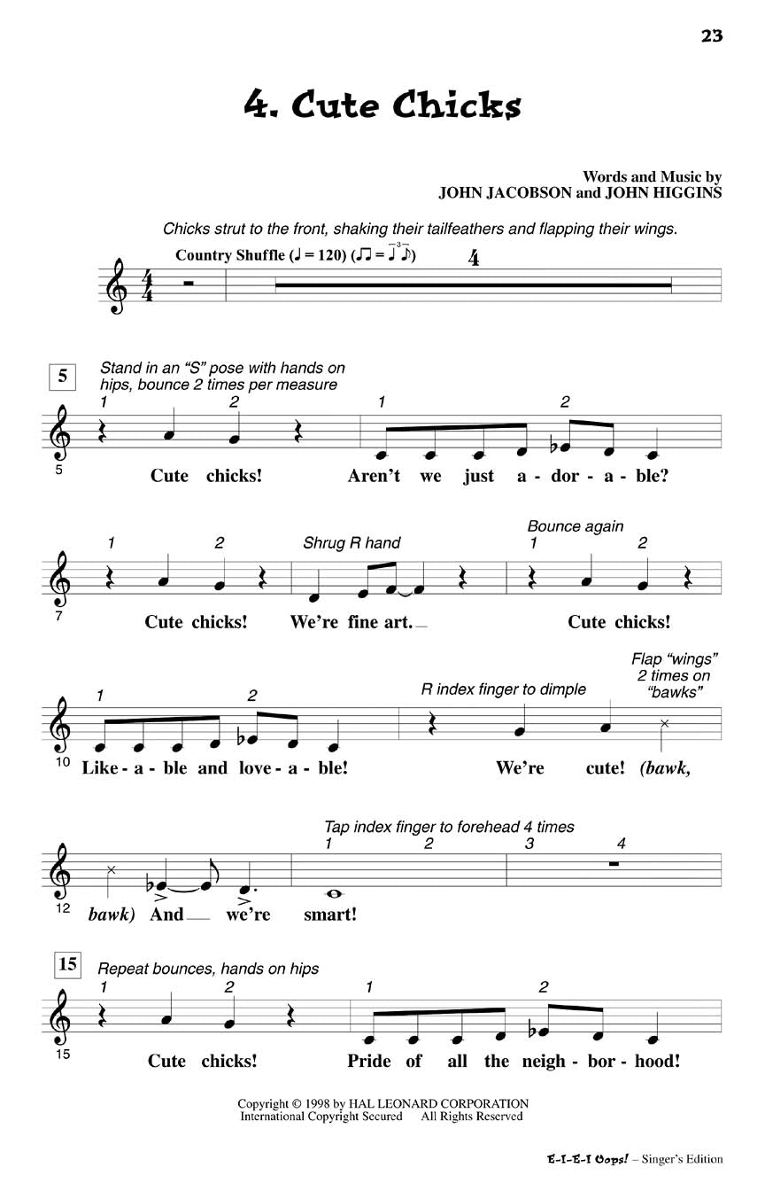 E-I-E-I Oops! (Musical) - sample page 5