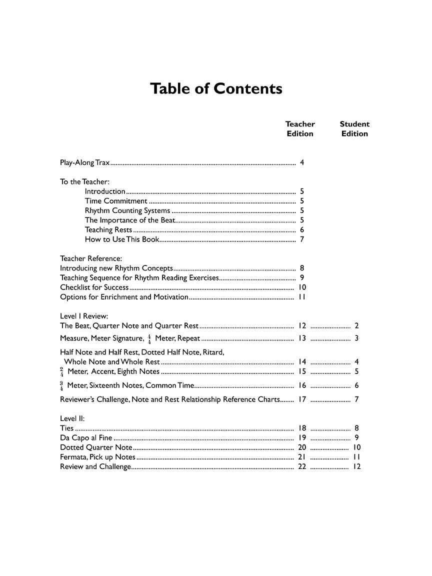 The Rhythm Reader, Level 2 - sample page 1