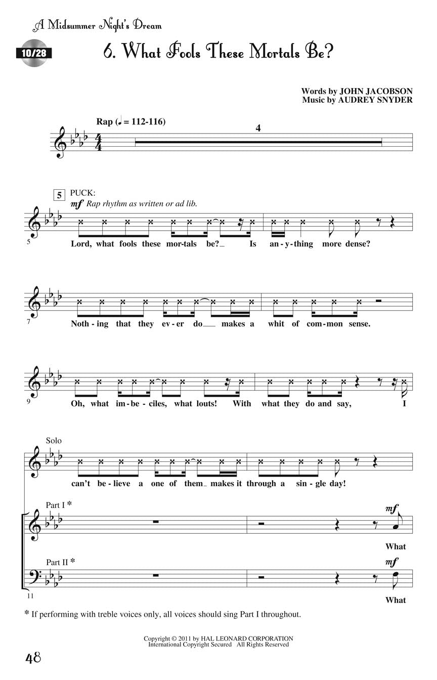 Midsummer Night's Dream, A - Youth Musical - sample page 4