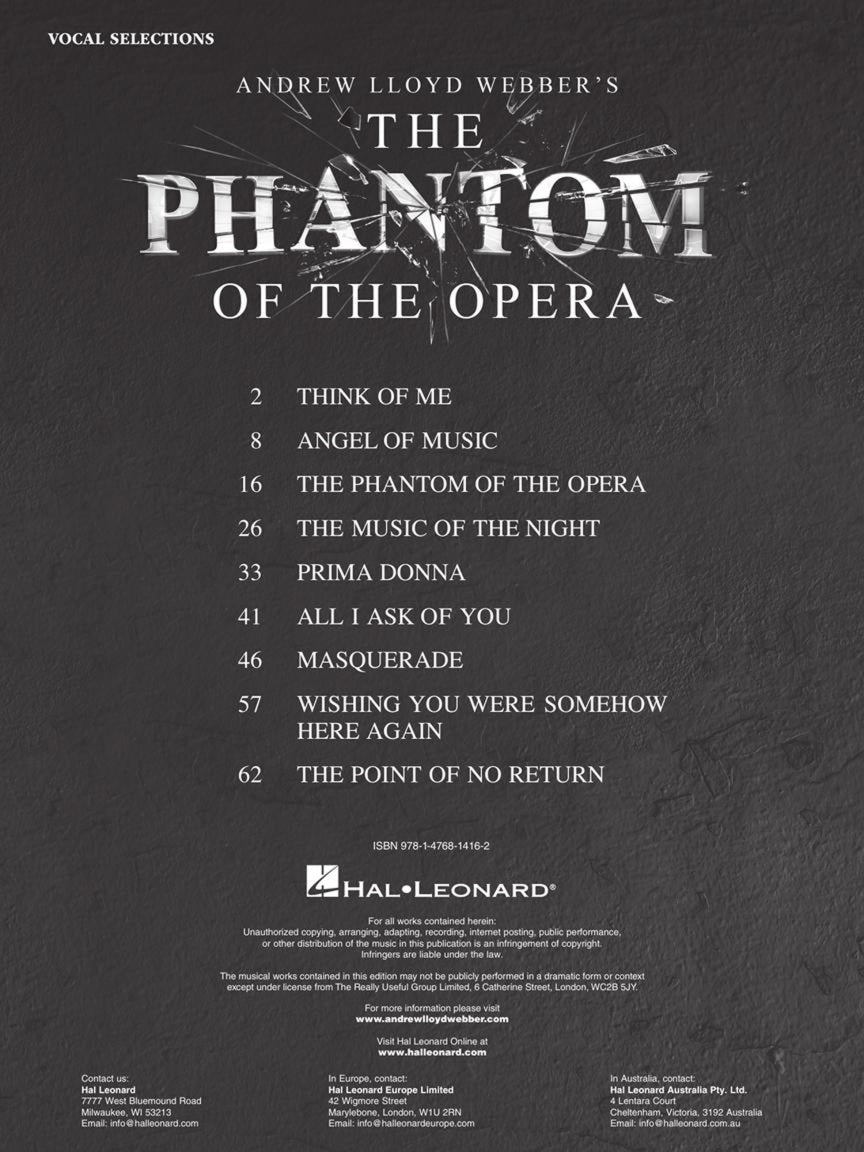 The Phantom of the Opera - sample page 1