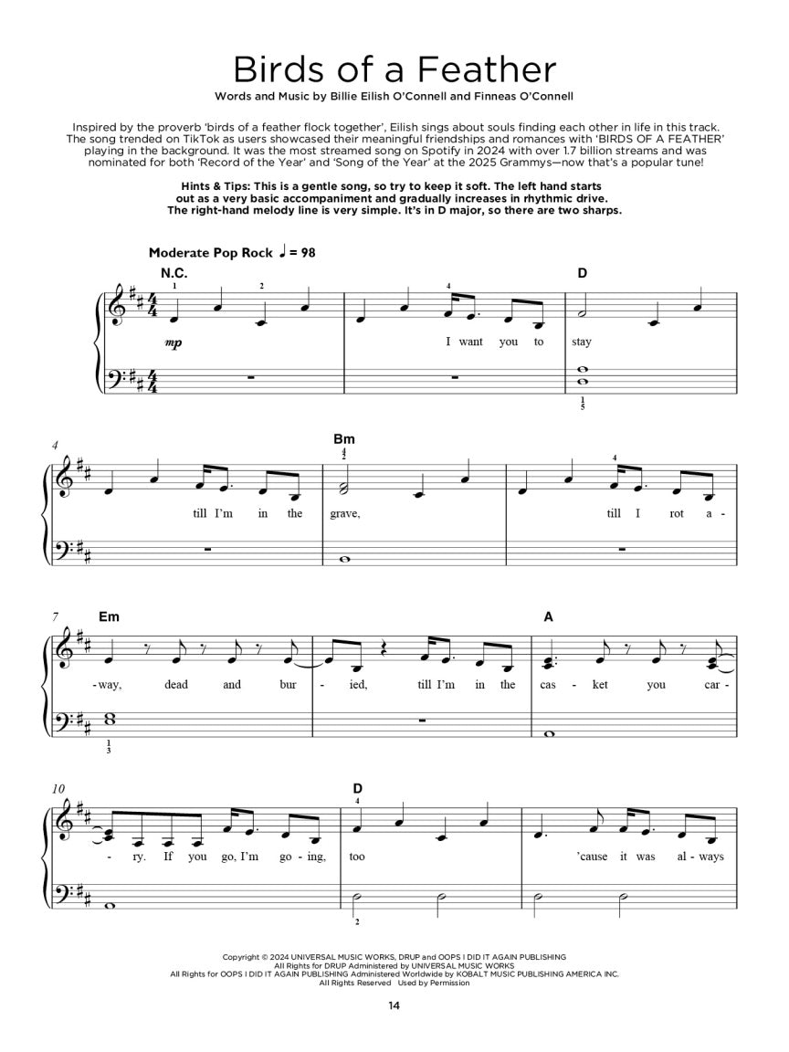 Really Easy Piano: 40 Women in Pop - sample page 2