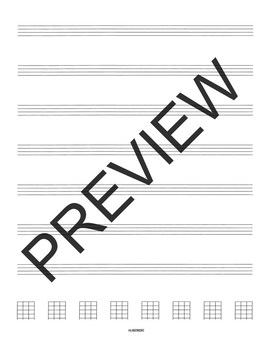 Bass Guitar Tablature Manuscript Paper (Purple Cover) - sample page 2