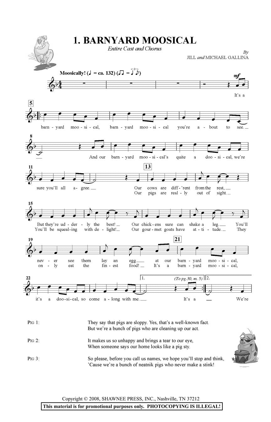 A Barnyard Moosical - sample page 1