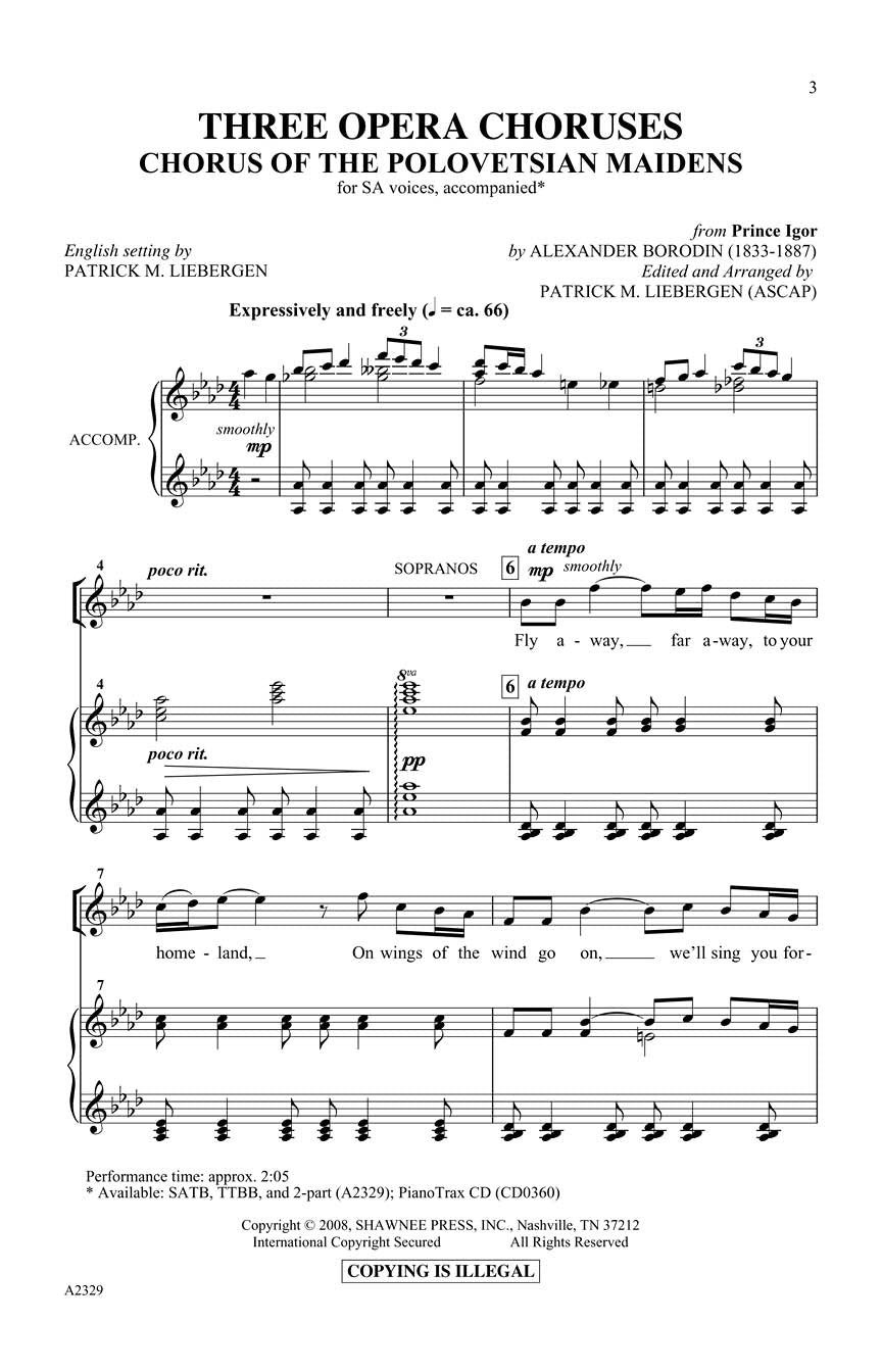 Three Opera Choruses - sample page 1