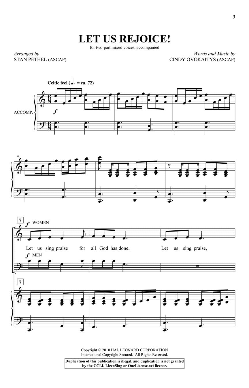 Let Us Rejoice! - sample page 1