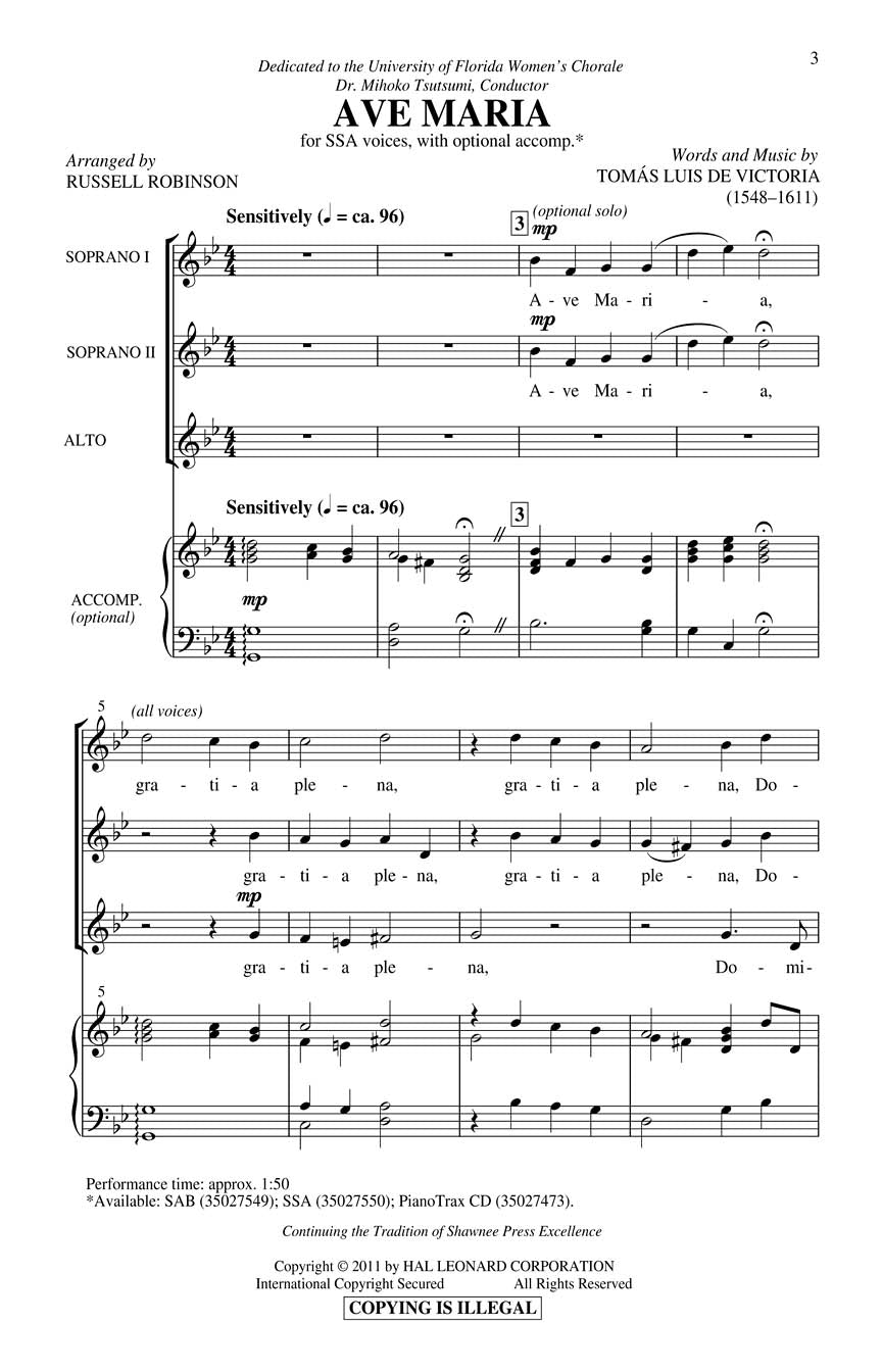 Ave Maria - String Quartet - sample page 1