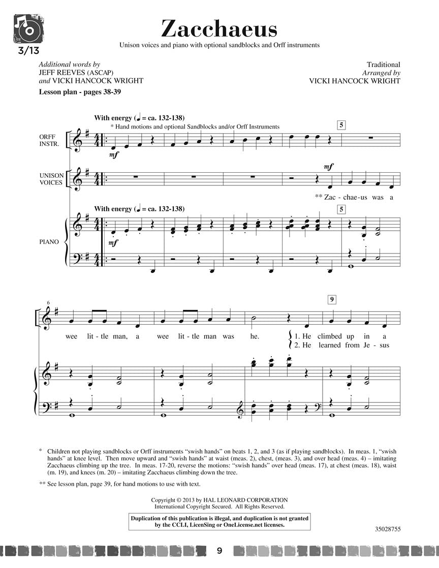 Sing and Celebrate 2! Sacred Songs for Young Voices - sample page 1