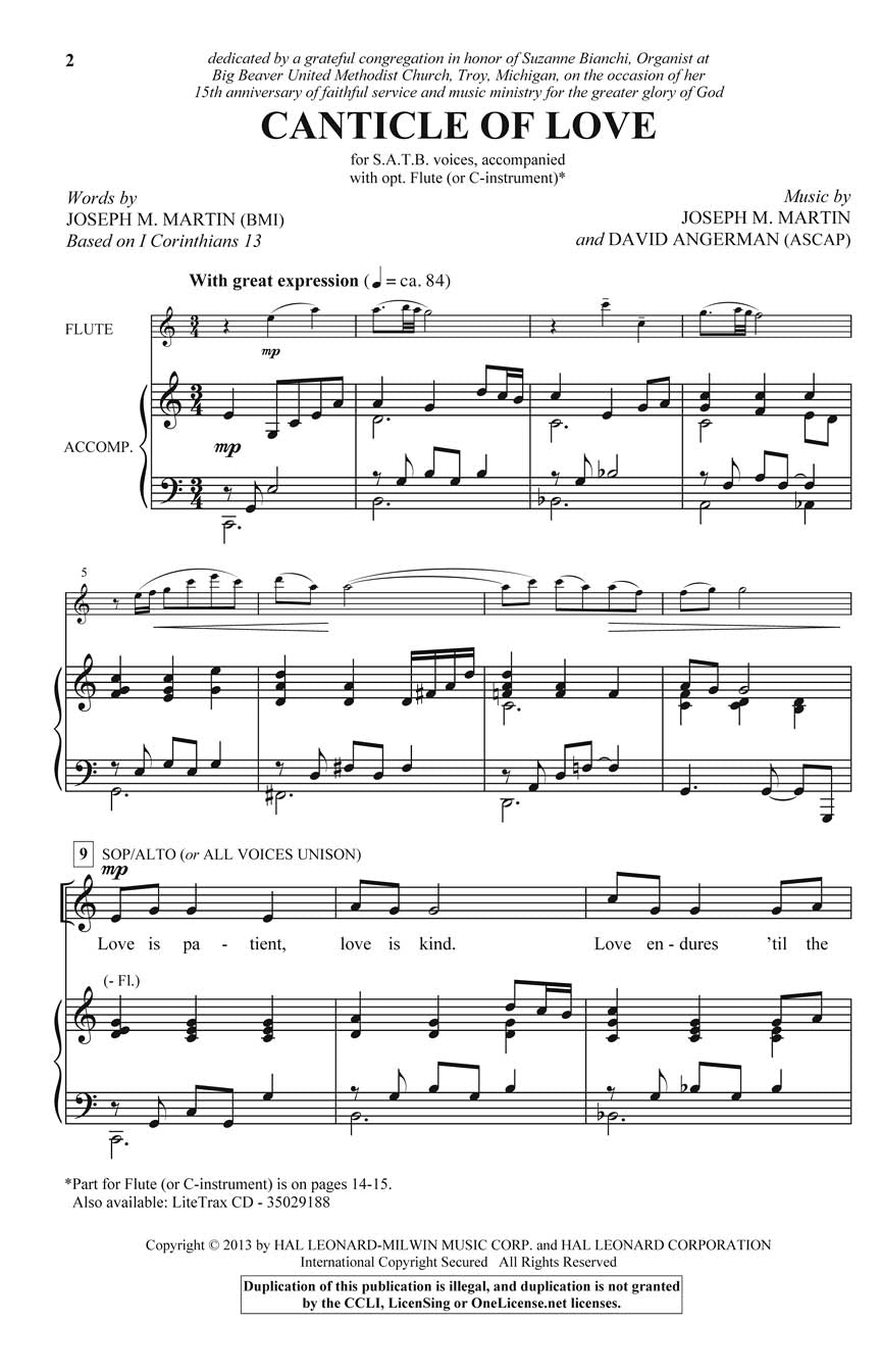 Canticle of Love - sample page 1