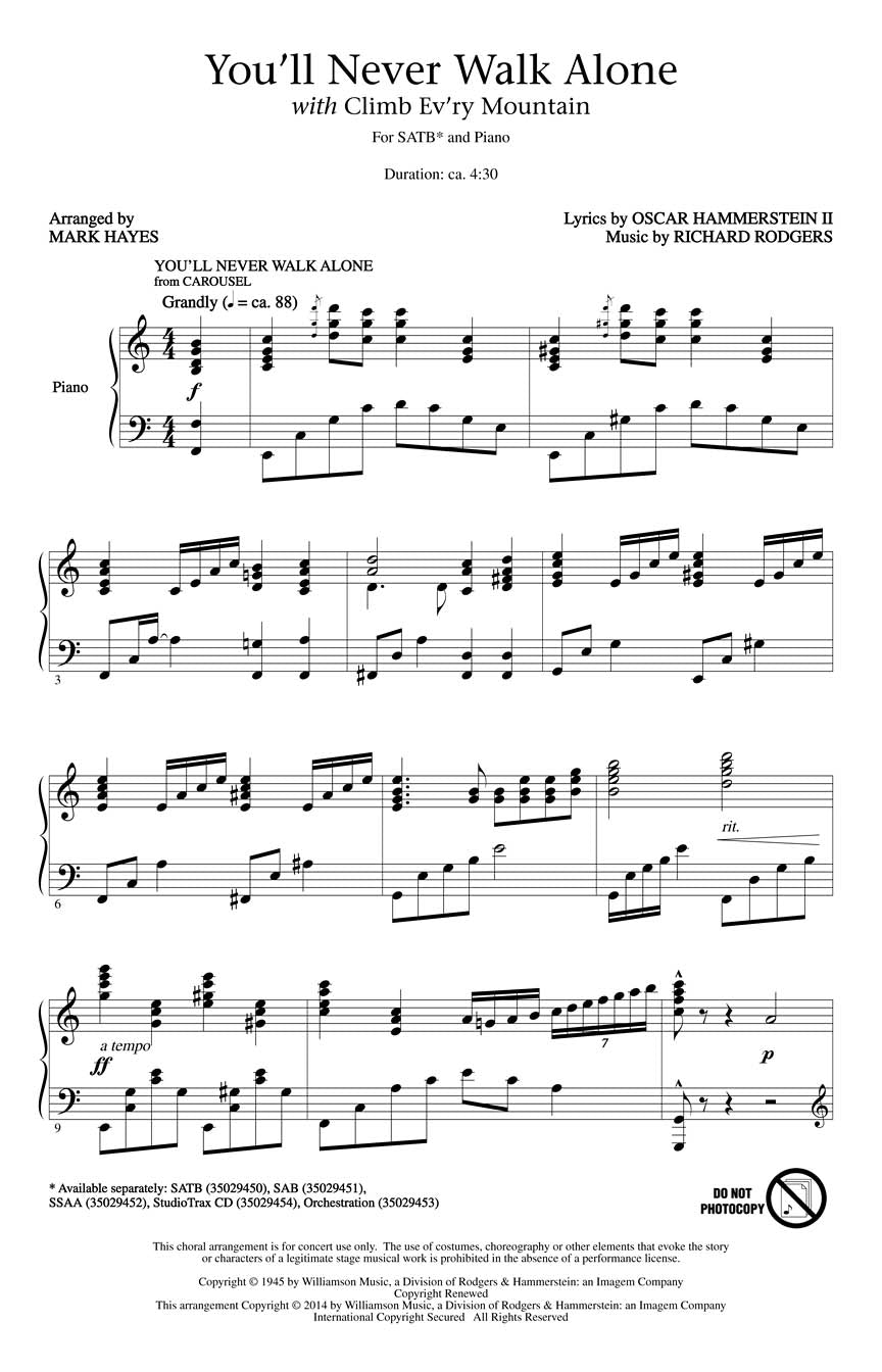 You'll Never Walk Alone - sample page 1