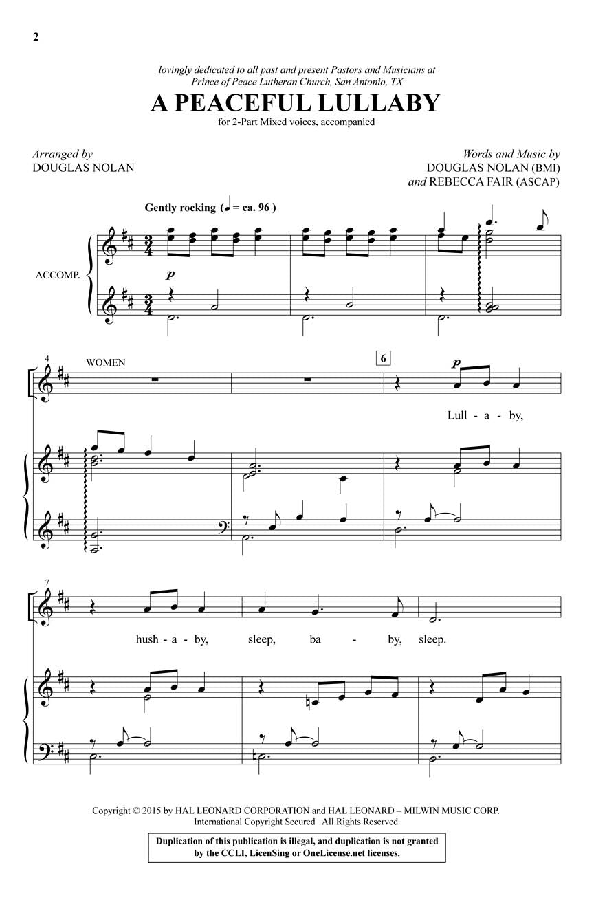 A Peaceful Lullaby - sample page 1