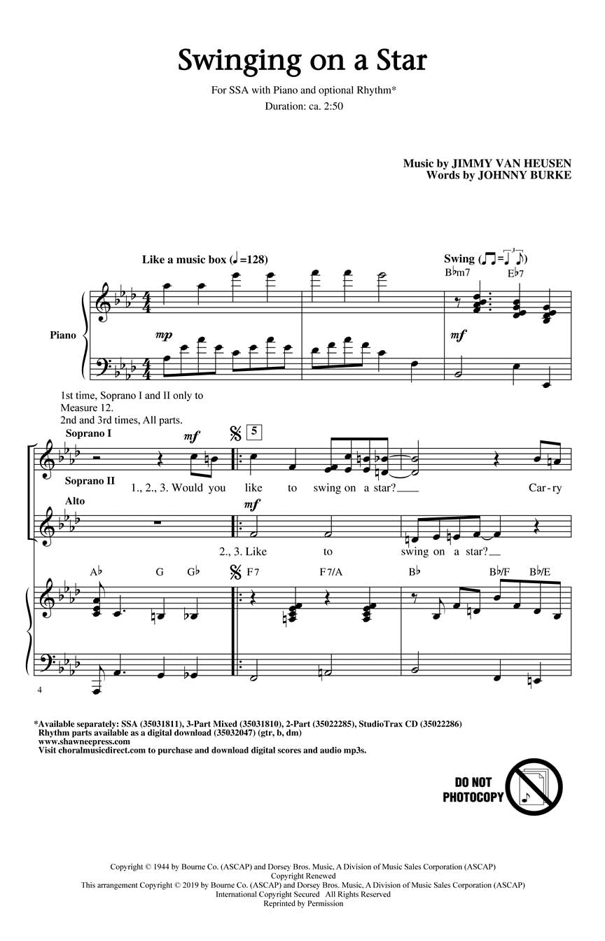 Swinging On a Star - sample page 1