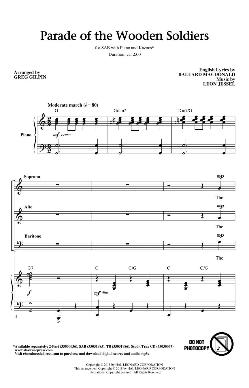 Parade of the Wooden Soldiers - sample page 1