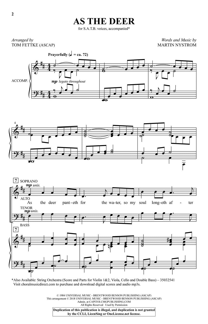 As The Deer - sample page 1