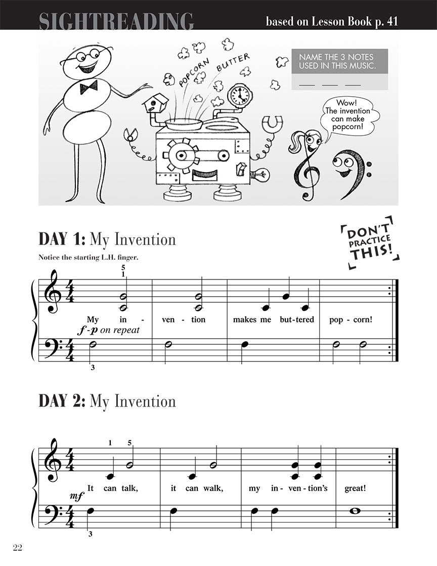 Primer Level – Sightreading Book - sample page 5