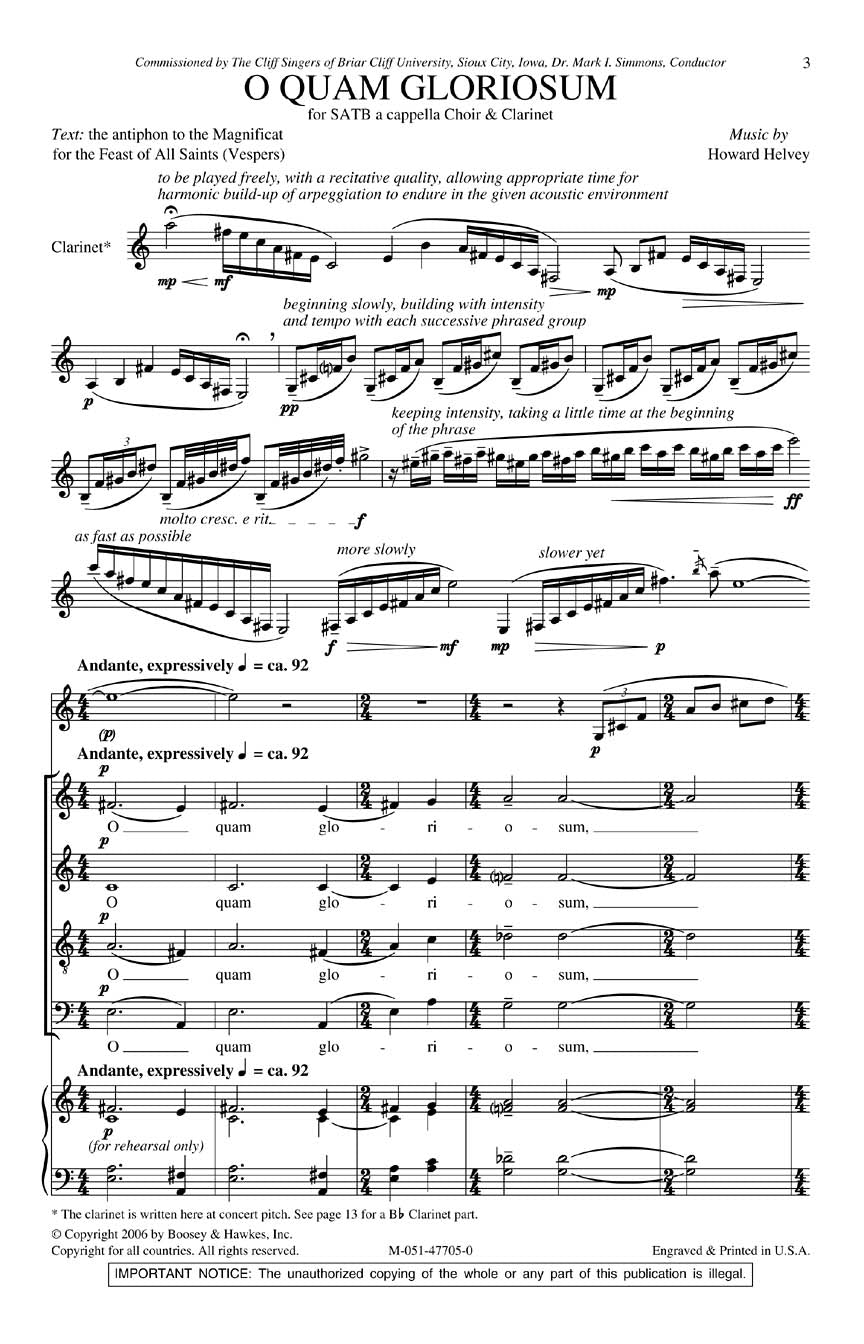 O Quam Gloriosum - sample page 1