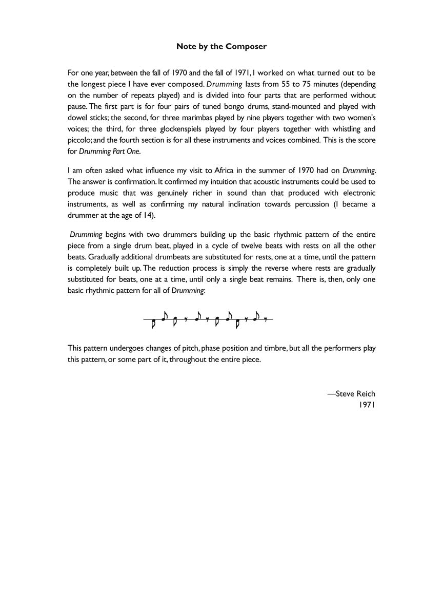 Steve Reich – Drumming Part One - sample page 3
