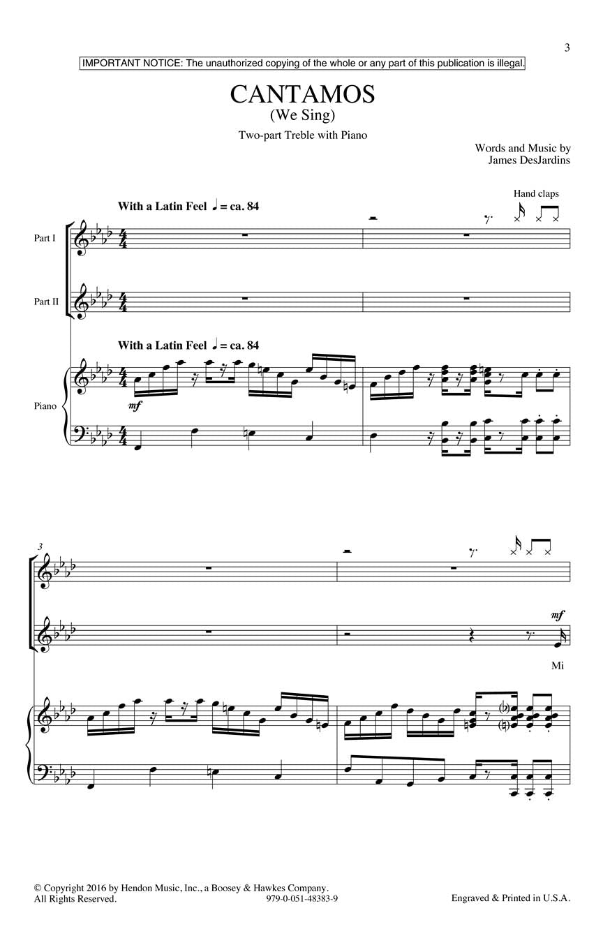 Cantamos! - sample page 1