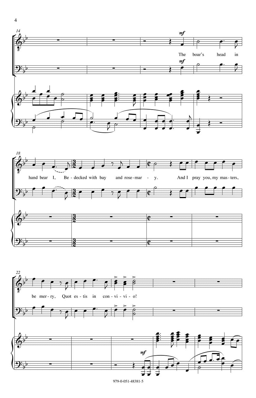 The Boar's Head Carol - sample page 2