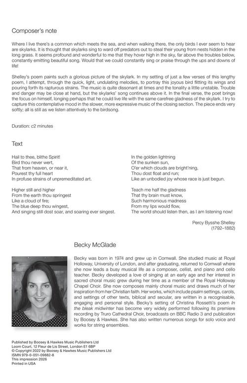 To a Skylark - sample page 2