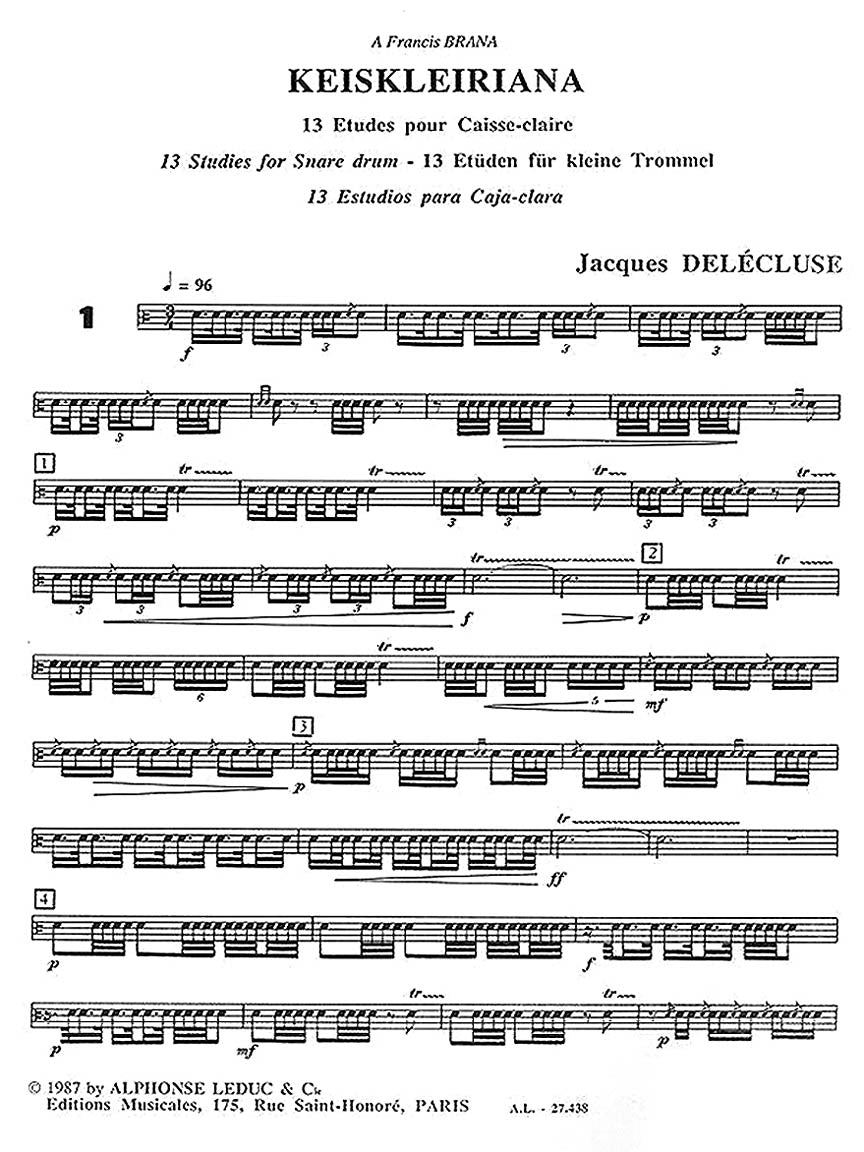Keiskleiriana 1 – 13 Etudes Pour Caisse-Claire - sample page 2