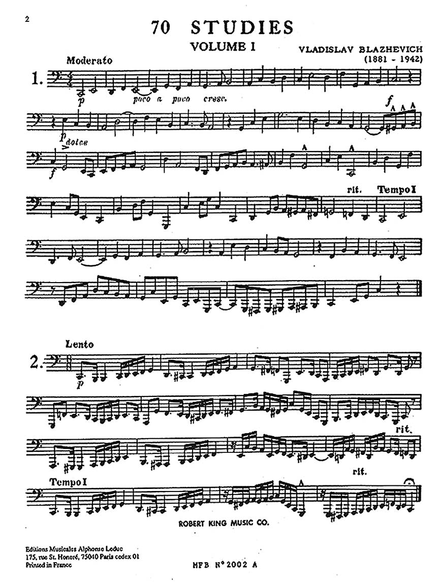 70 Studies for Bb Tuba – Volume I - sample page 2