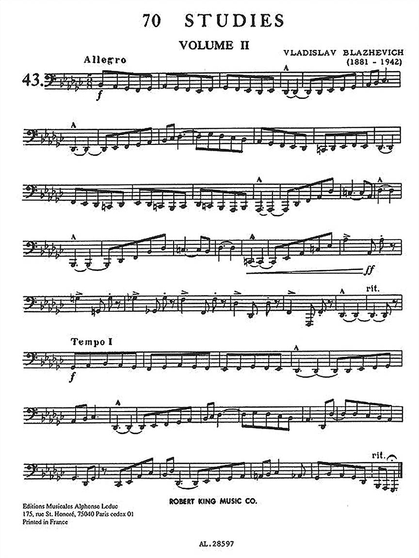 70 Studies for Bb Tuba – Volume II - sample page 2