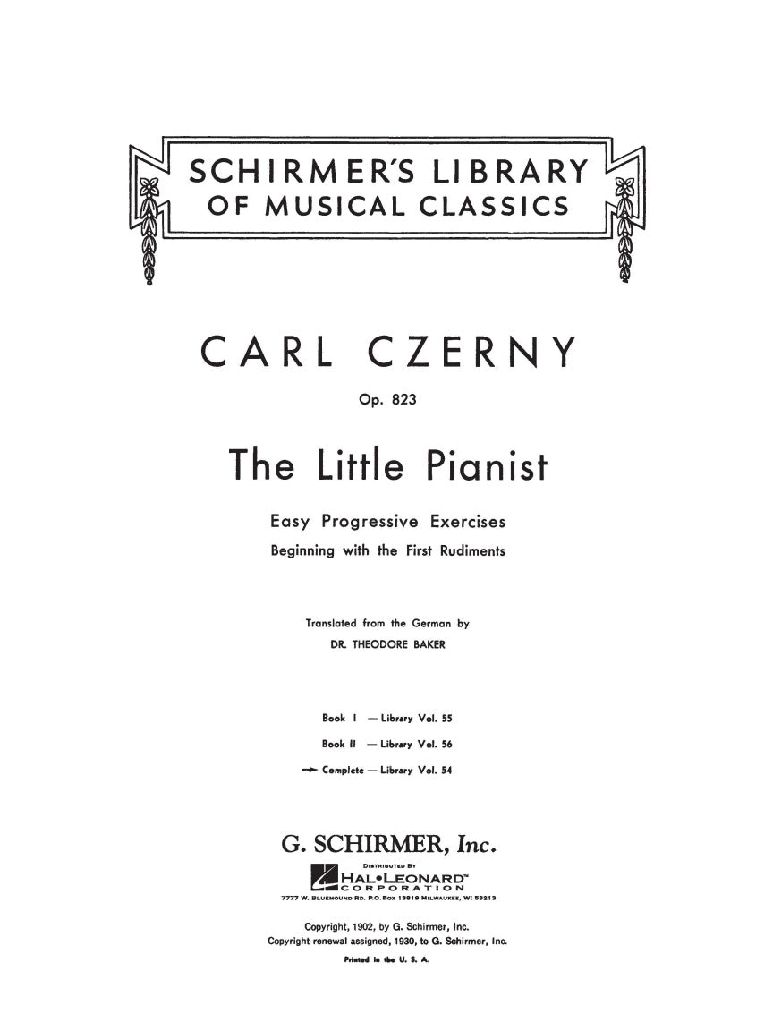 Little Pianist, Op. 823 (Complete) - sample page 2