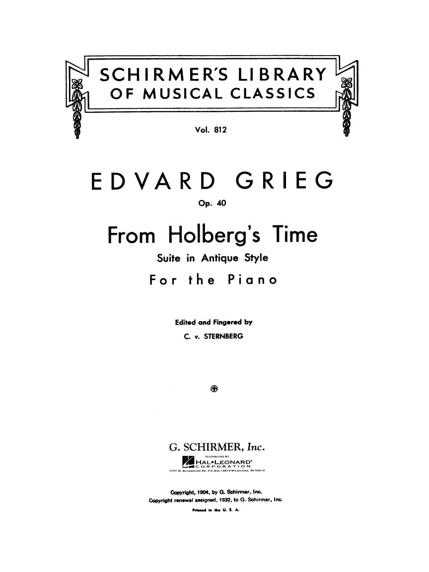 “From Holberg's Time” (Suite in Antique Style), Op. 40 - sample page 2