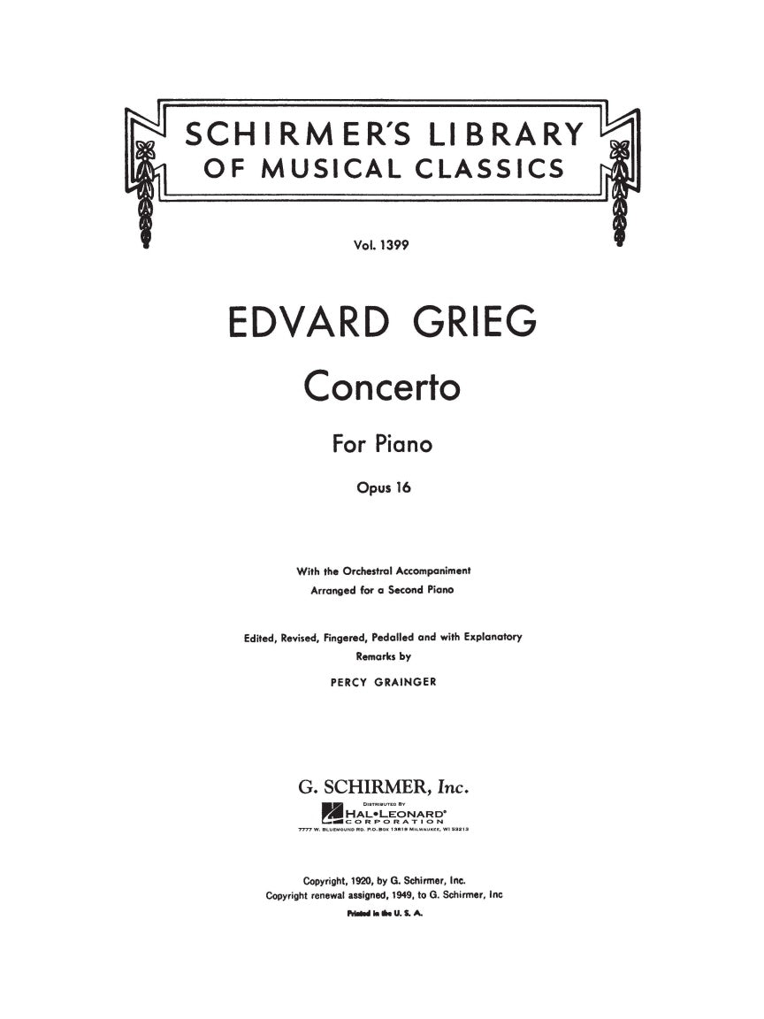 Concerto in A Minor, Op. 16 - sample page 2