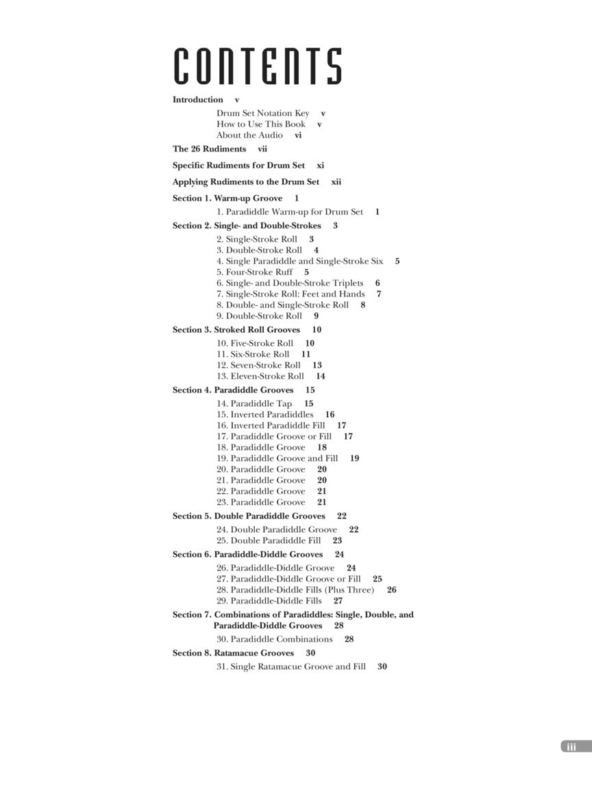 Rudiment Grooves for Drum Set - sample page 2