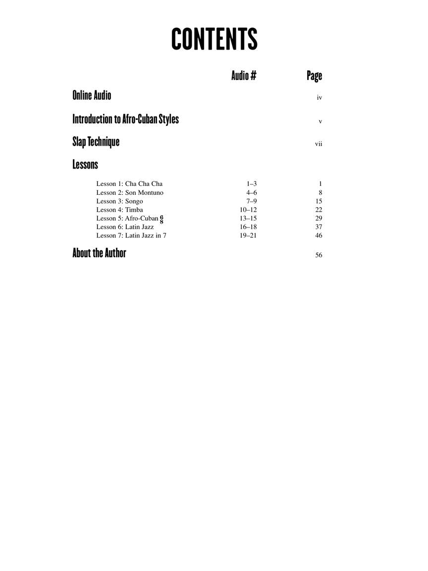 Afro-Cuban Slap Bass Lines - sample page 2