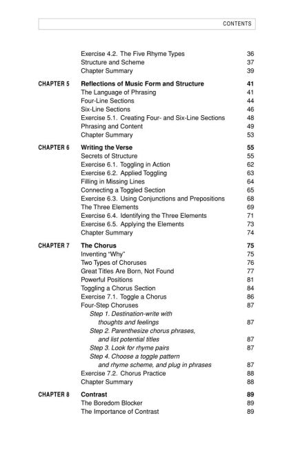 Popular Lyric Writing - sample page 3