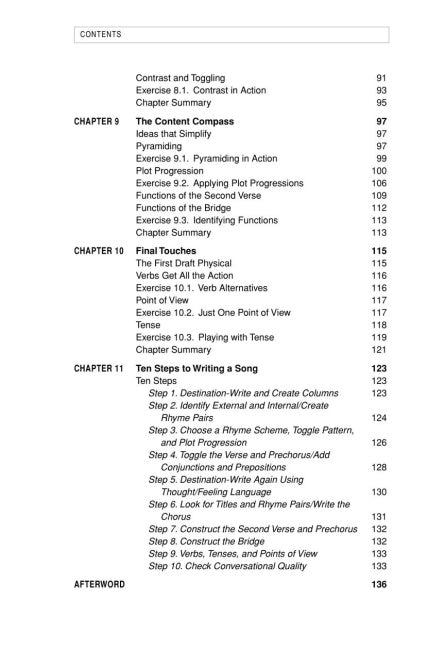 Popular Lyric Writing - sample page 4