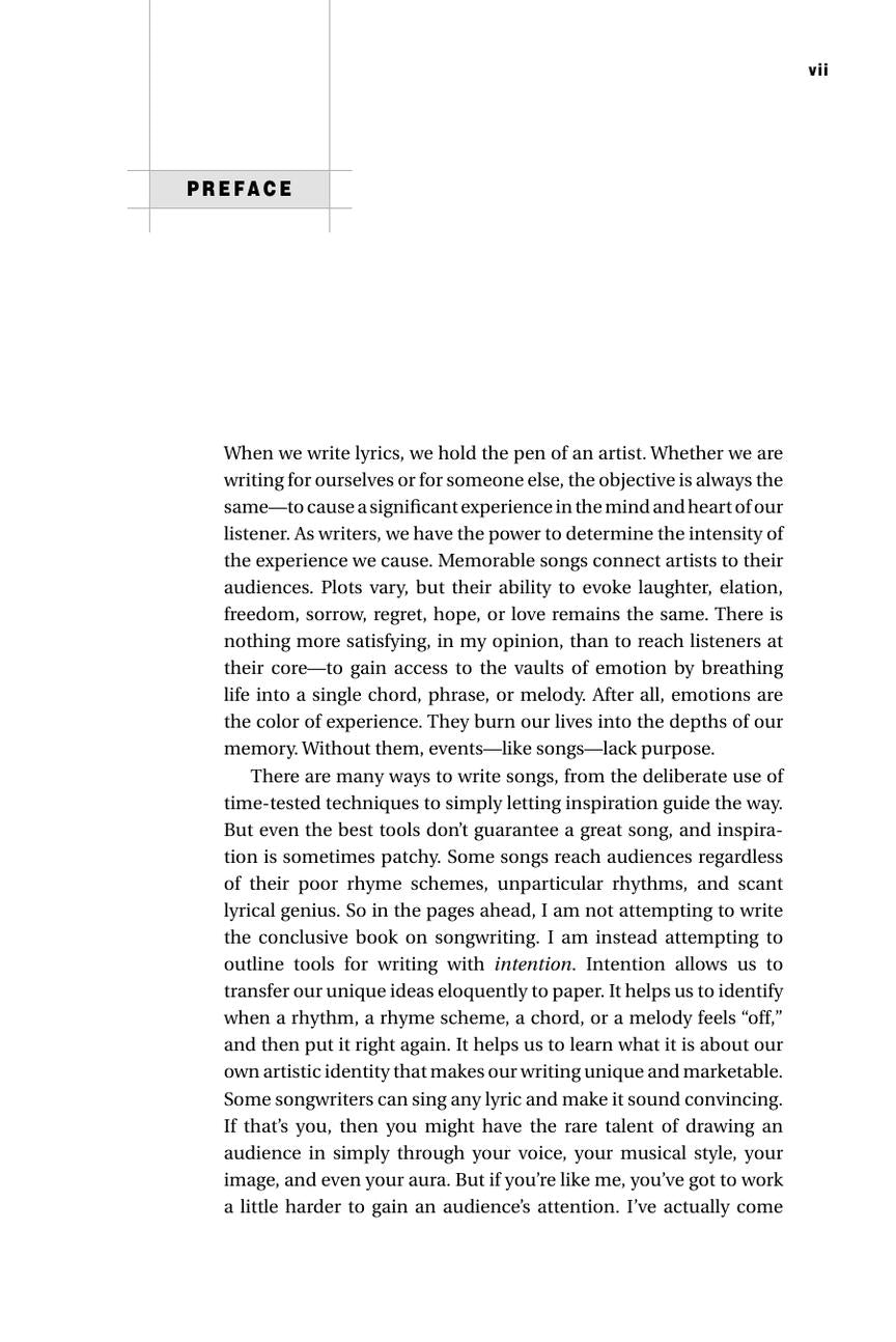 Popular Lyric Writing - sample page 6