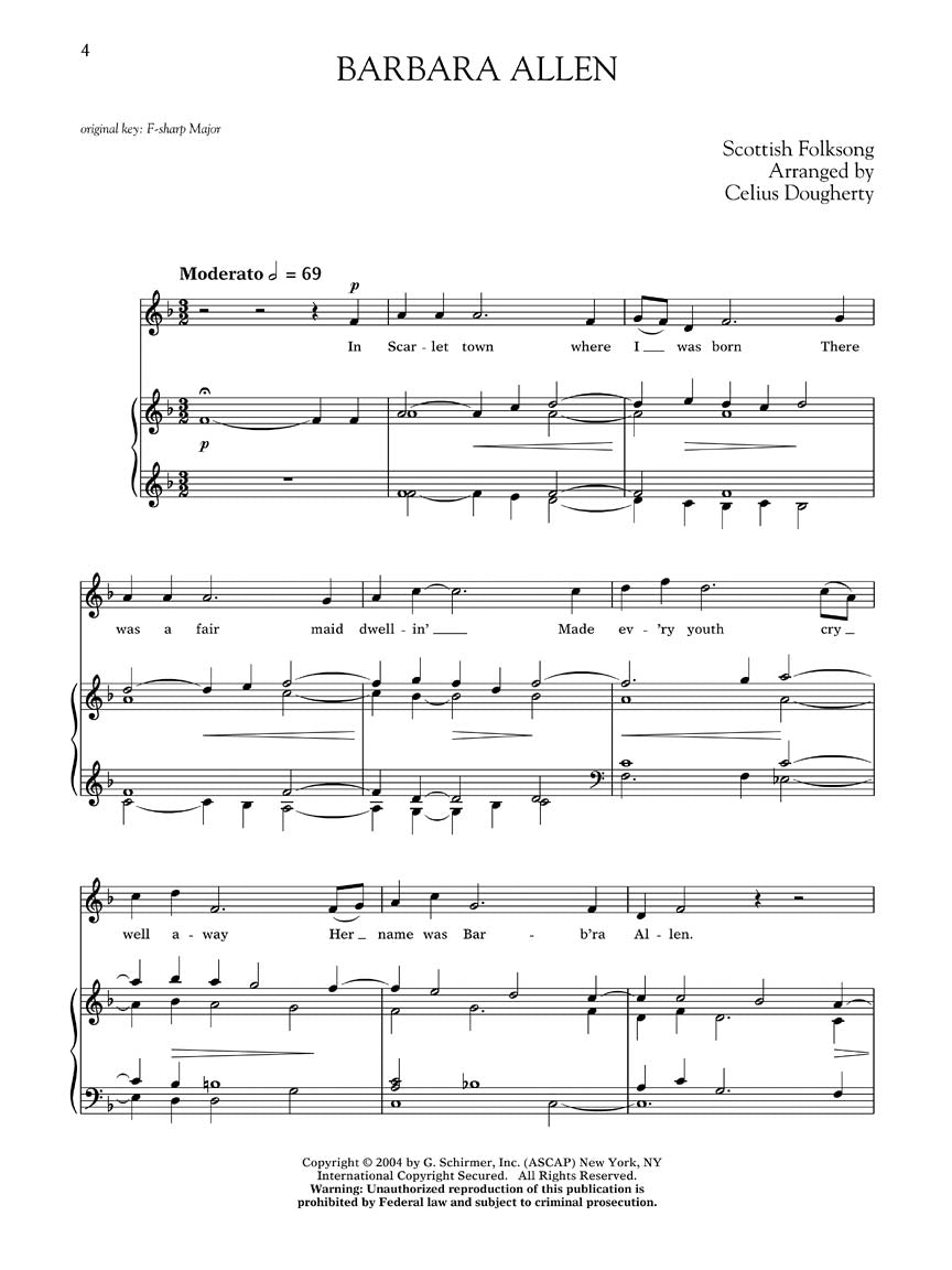 Celius Dougherty – Folksongs and Chanties - sample page 4
