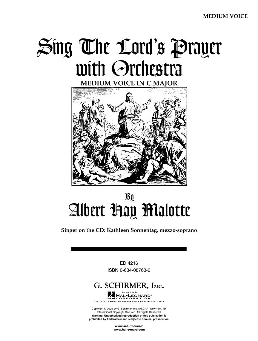 Sing The Lord's Prayer with Orchestra - Medium Voice - sample page 2
