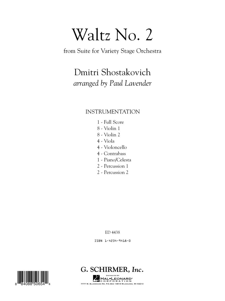 Waltz No. 2 - sample page 2