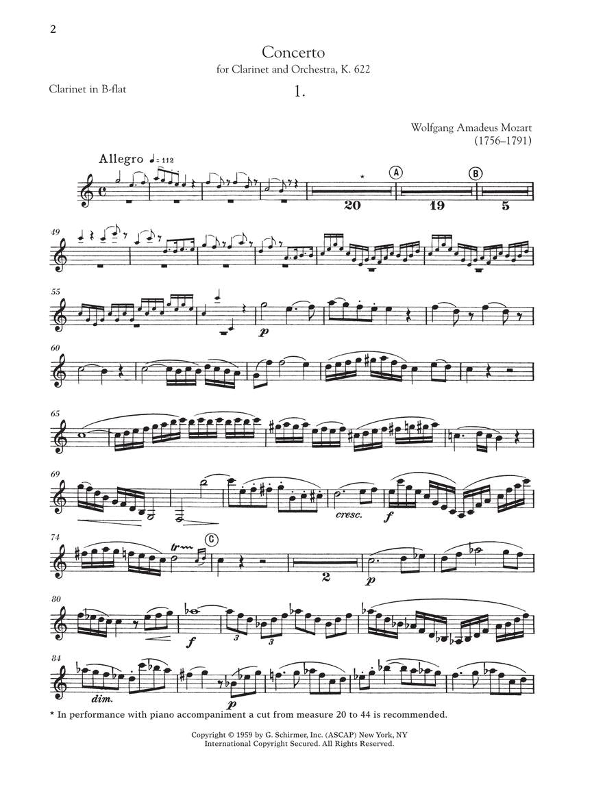 Wolfgang Amadeus Mozart – Concerto for Clarinet, K. 622 - sample page 6