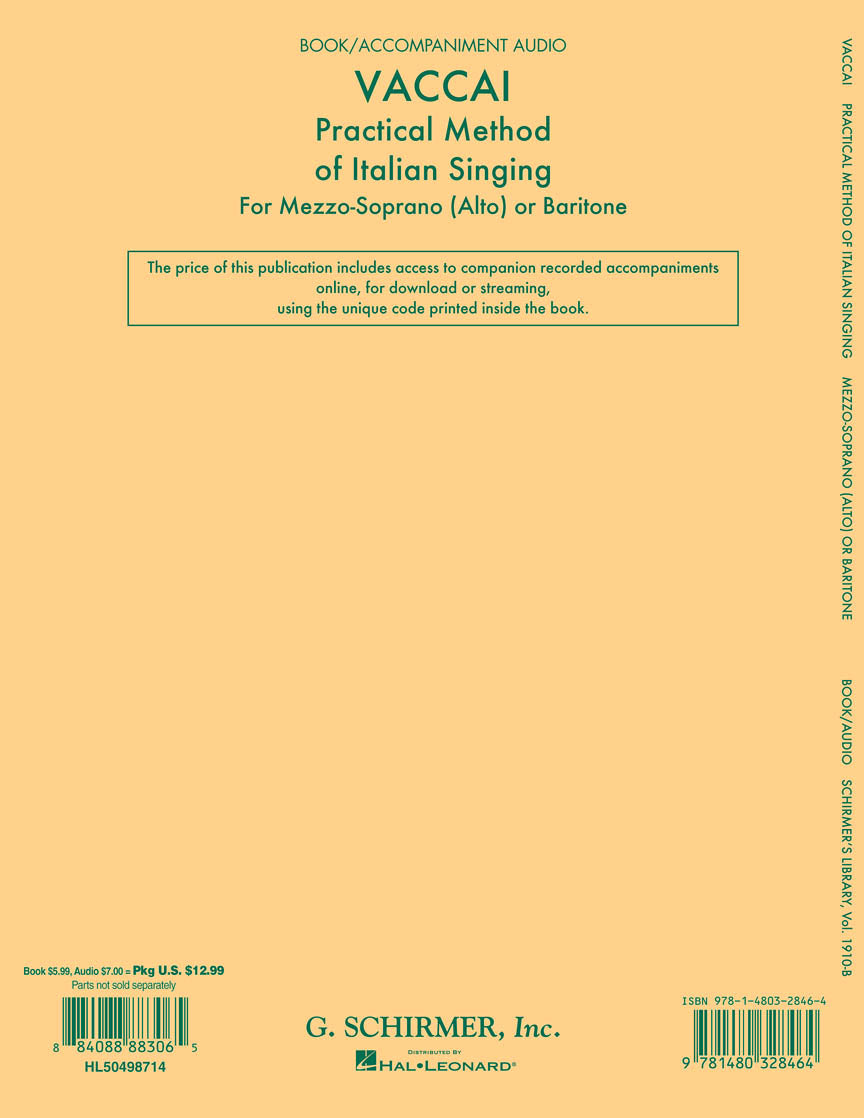 Practical Method of Italian Singing - sample page 2