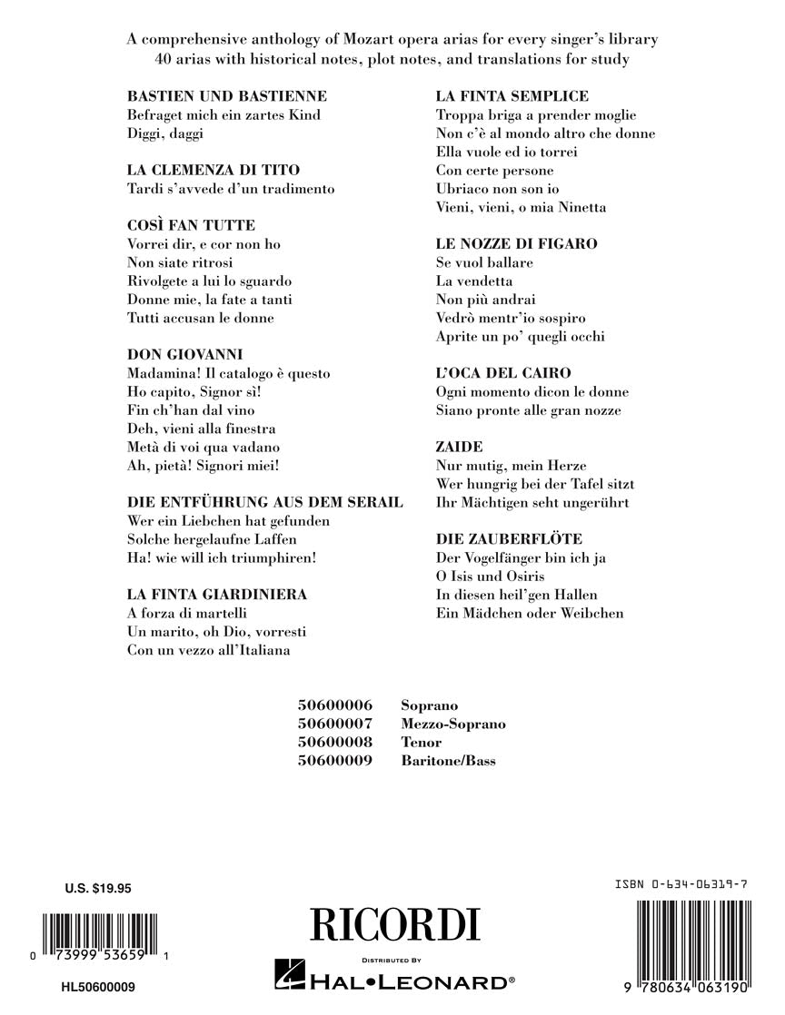 Mozart Opera Arias - sample page 2