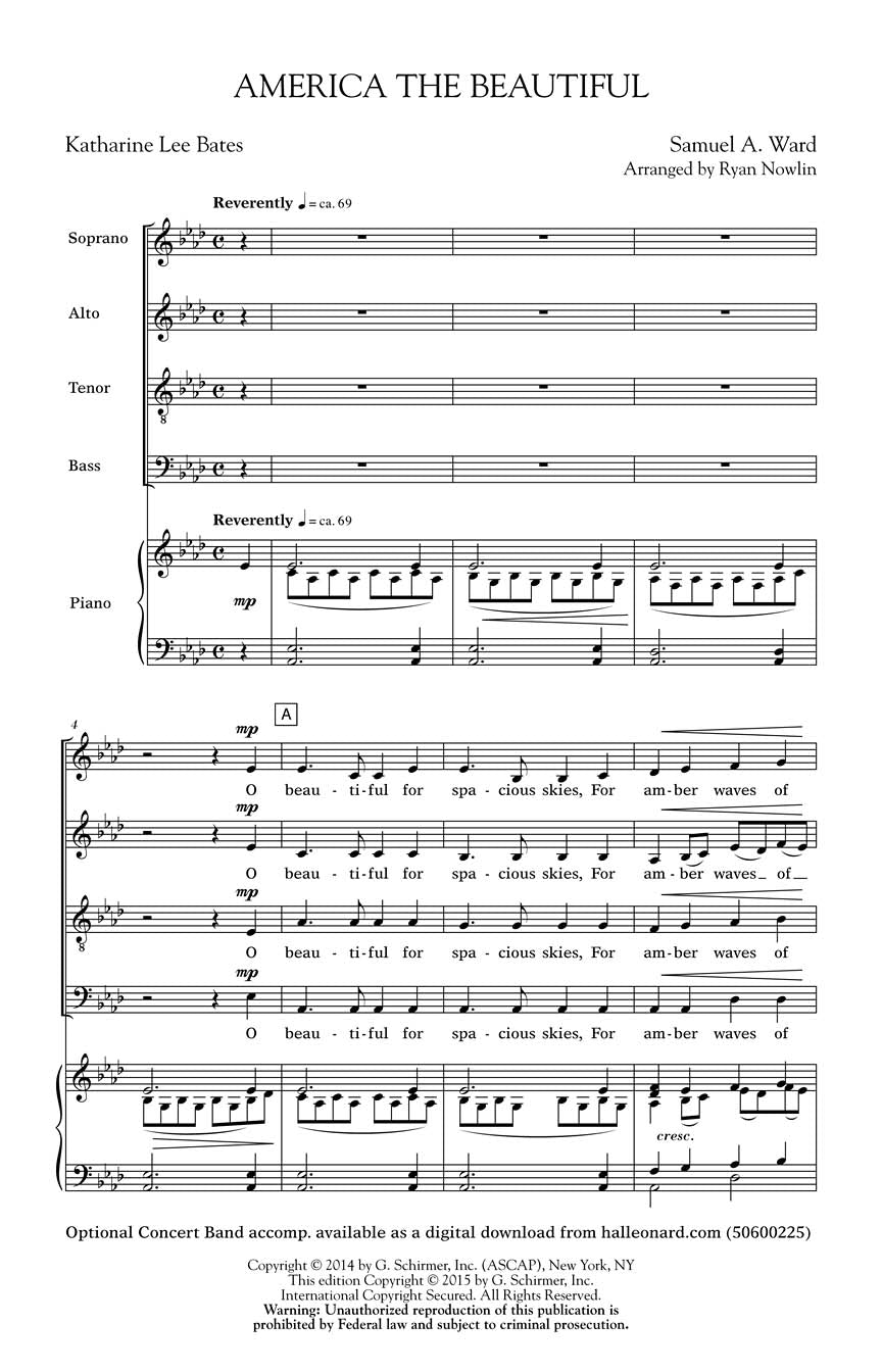 America, the Beautiful - sample page 1